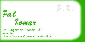pal komar business card